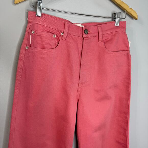 BOYISH The Charley Wide Leg in Pretty in Pink Coral Jeans High Rise Sz 27 New - Picture 5 of 13